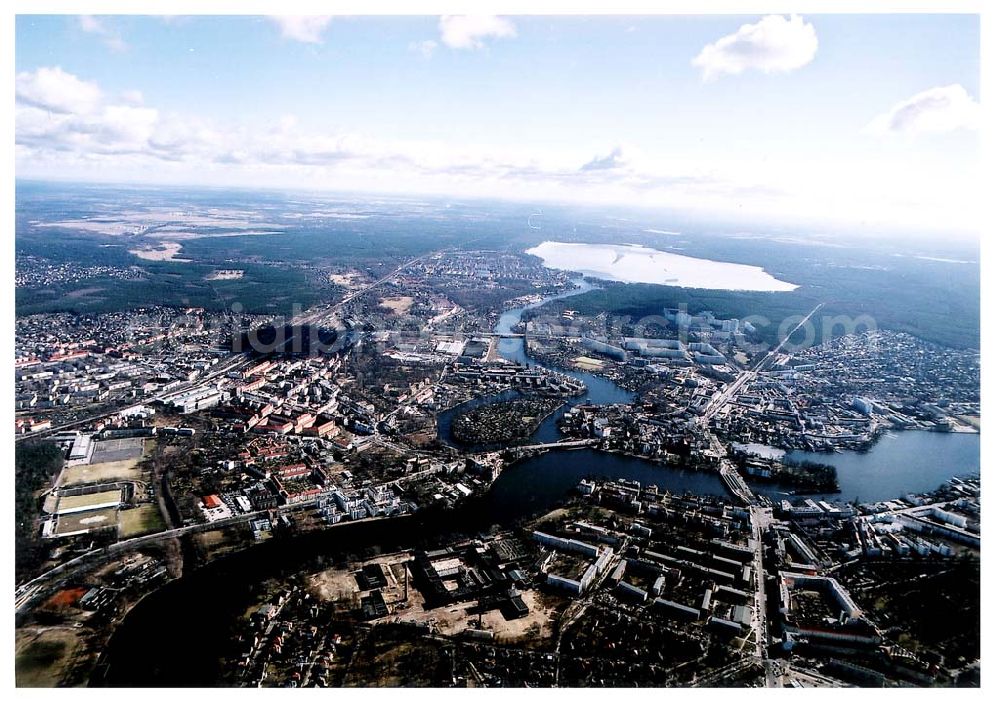 Berlin - KÖPENICK from above - Industriegelände (ehem. REWATEX) an der Ottmar-Geschke Straße in Berlin - Köpenick. Ein Projekt der AENGEVELT-Immobilien-AG. 13.03.03