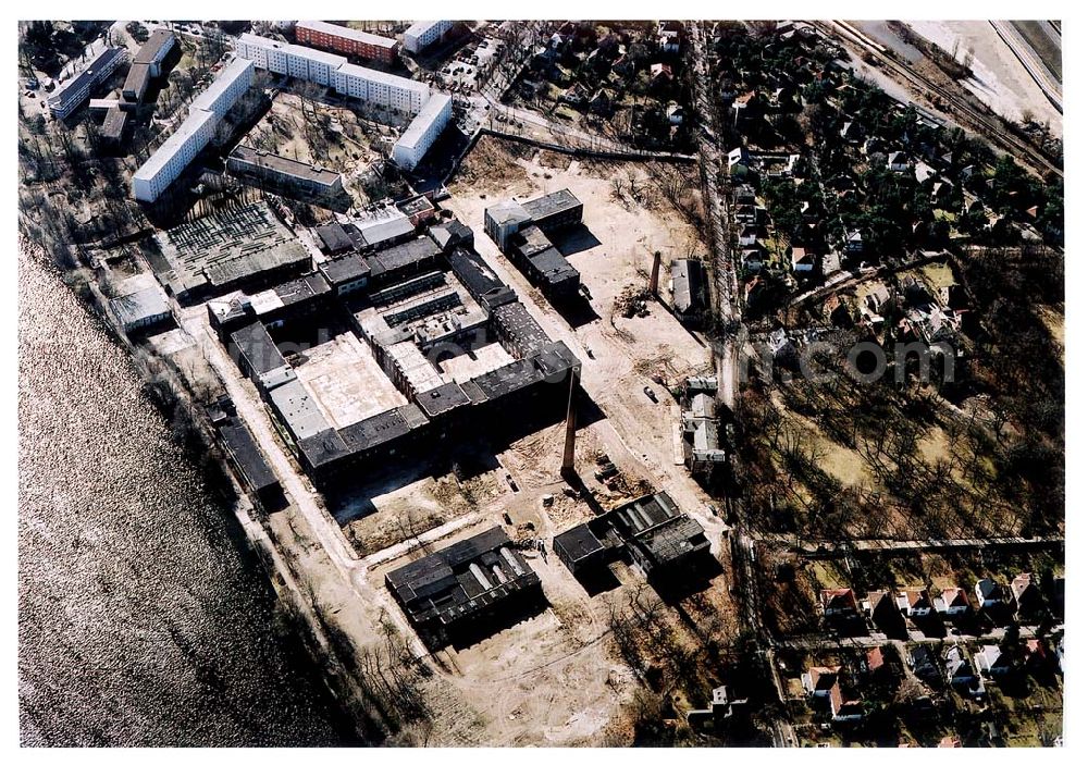 Aerial image Berlin - KÖPENICK - Industriegelände (ehem. REWATEX) an der Ottmar-Geschke Straße in Berlin - Köpenick. Ein Projekt der AENGEVELT-Immobilien-AG. 13.03.03