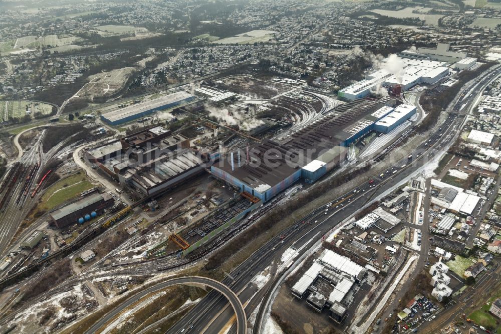 Aerial image Bochum - Industrial site of ThyssenKrupp Steel in Bochum in North Rhine-Westphalia