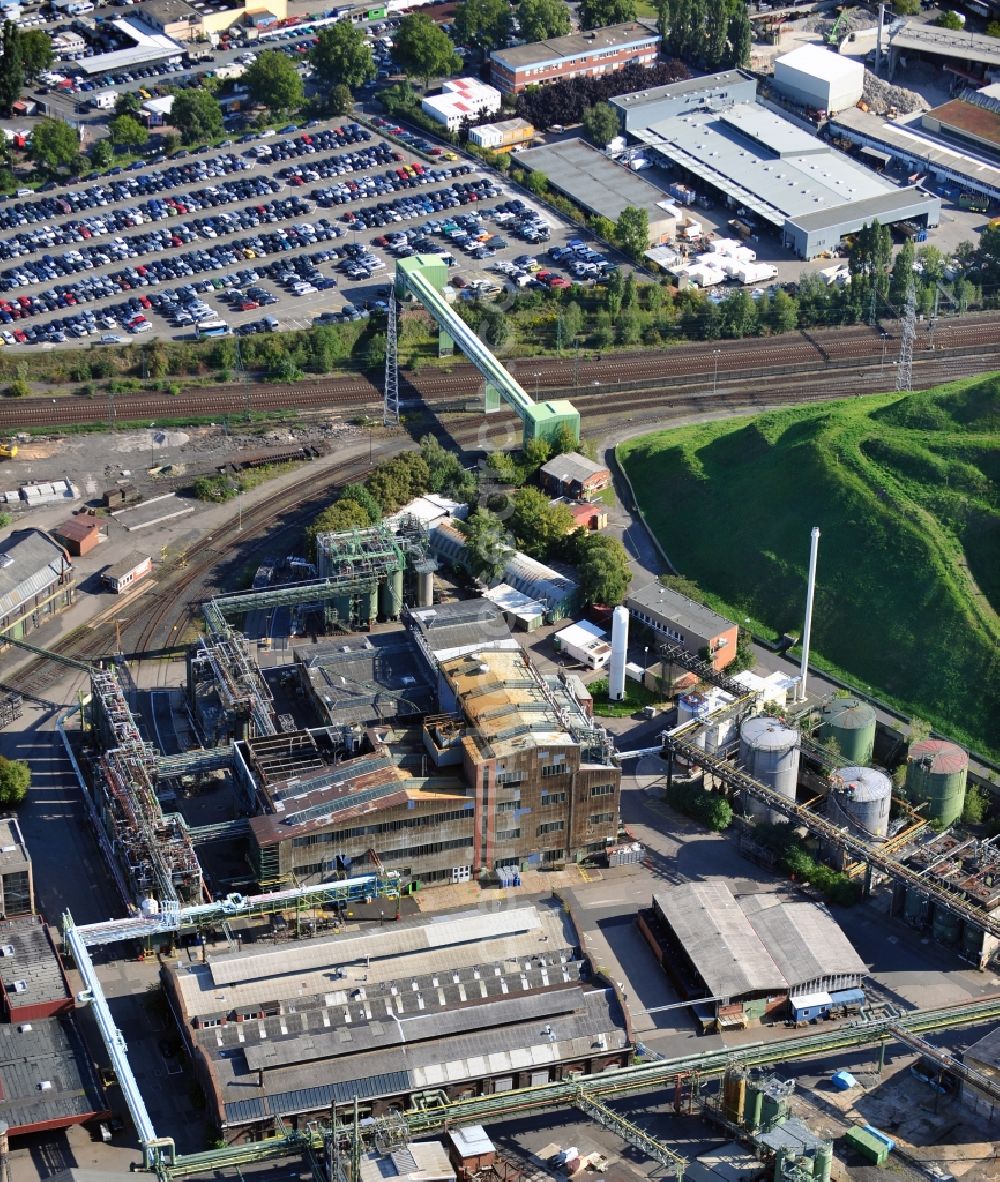 Aerial image Frankfurt am Main - Plant in the industry estate Griesheim in Frankfurt at the Main in Hessen