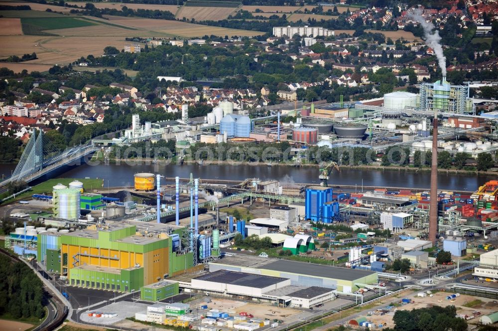 Frankfurt am Main from above - The industrial estate Hoechst in Frankfurt at the Main in Hesse