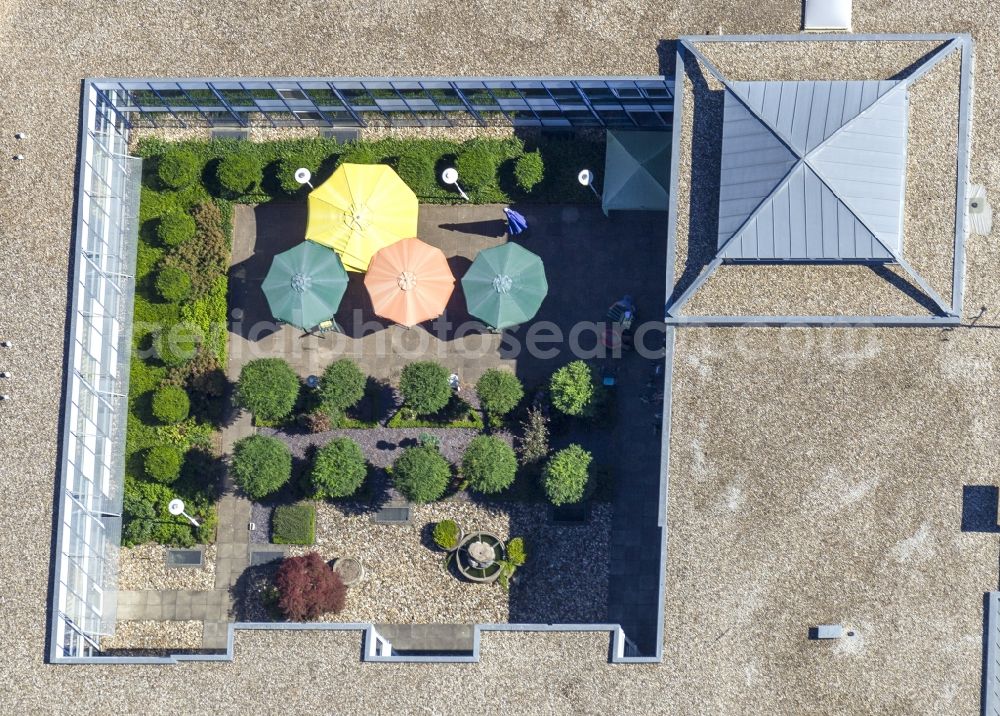 Emmerich from above - Courtyard - the atrium of a Retirement home - new construction in Emmerich am Rhein in North Rhine-Westphalia