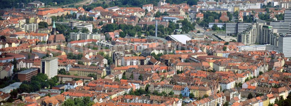 Aerial photograph Nürnberg - Stadtansicht auf die engere Innenstadt und Altstadtbereiche von Nürnberg. City View to the closer downtown and old town areas of Nuremberg.