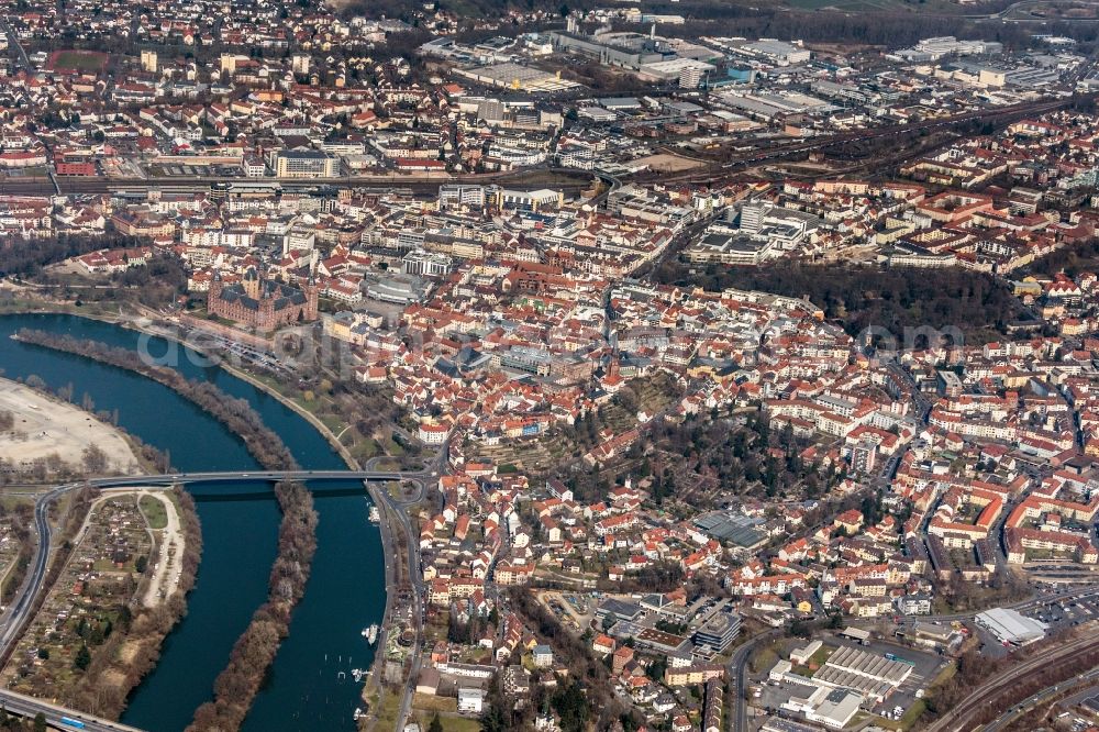 Aerial image Aschaffenburg - View of the city centre of Aschaffenburg in the state Bavaria