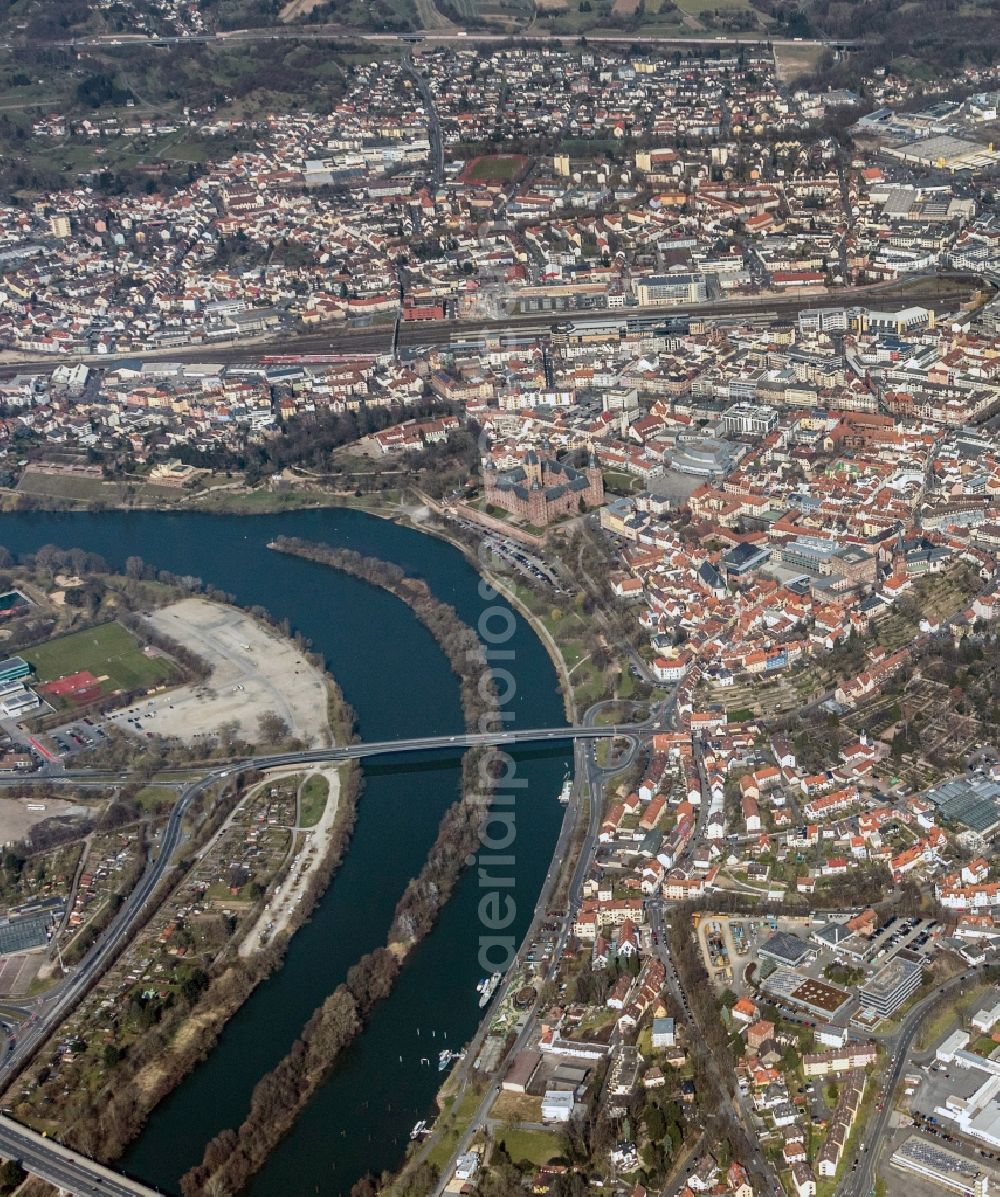 Aerial photograph Aschaffenburg - View of the city centre of Aschaffenburg in the state Bavaria