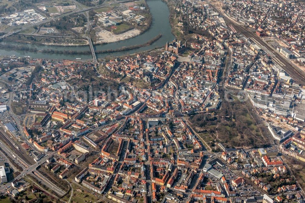 Aschaffenburg from the bird's eye view: View of the city centre of Aschaffenburg in the state Bavaria