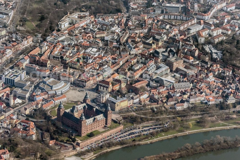 Aerial photograph Aschaffenburg - View of the city centre of Aschaffenburg in the state Bavaria