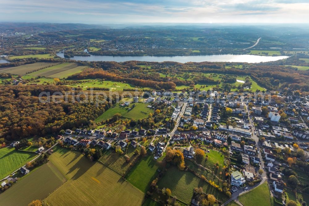 Bochum from above - Cityscape of the district in the district Stiepel in Bochum at Ruhrgebiet in the state North Rhine-Westphalia, Germany