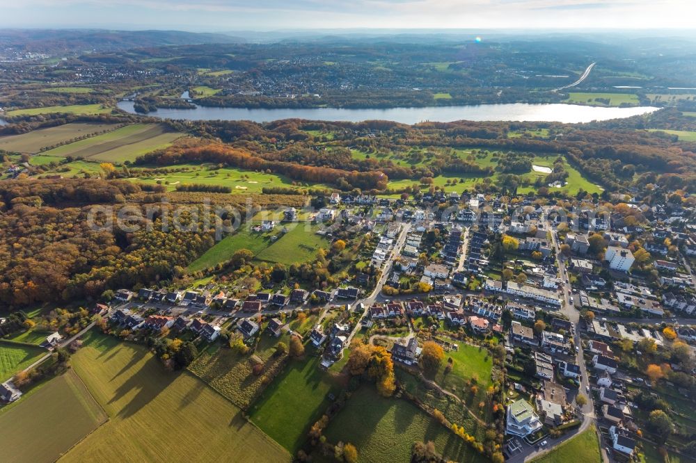 Bochum from the bird's eye view: Cityscape of the district in the district Stiepel in Bochum at Ruhrgebiet in the state North Rhine-Westphalia, Germany