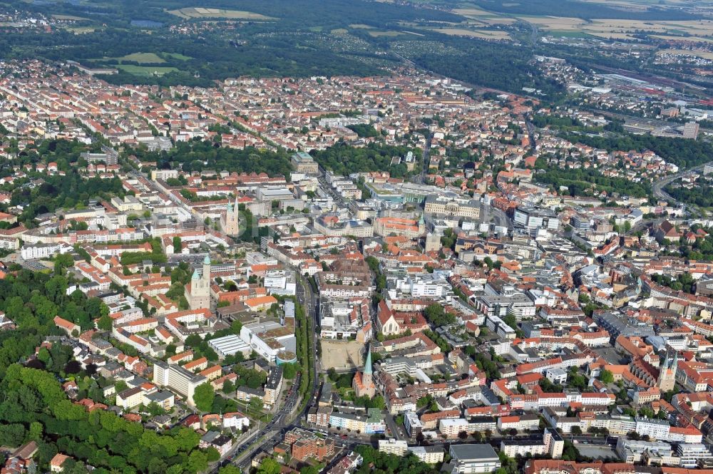 Aerial image Braunschweig - View of the city of Braunschweig in Lower Saxony