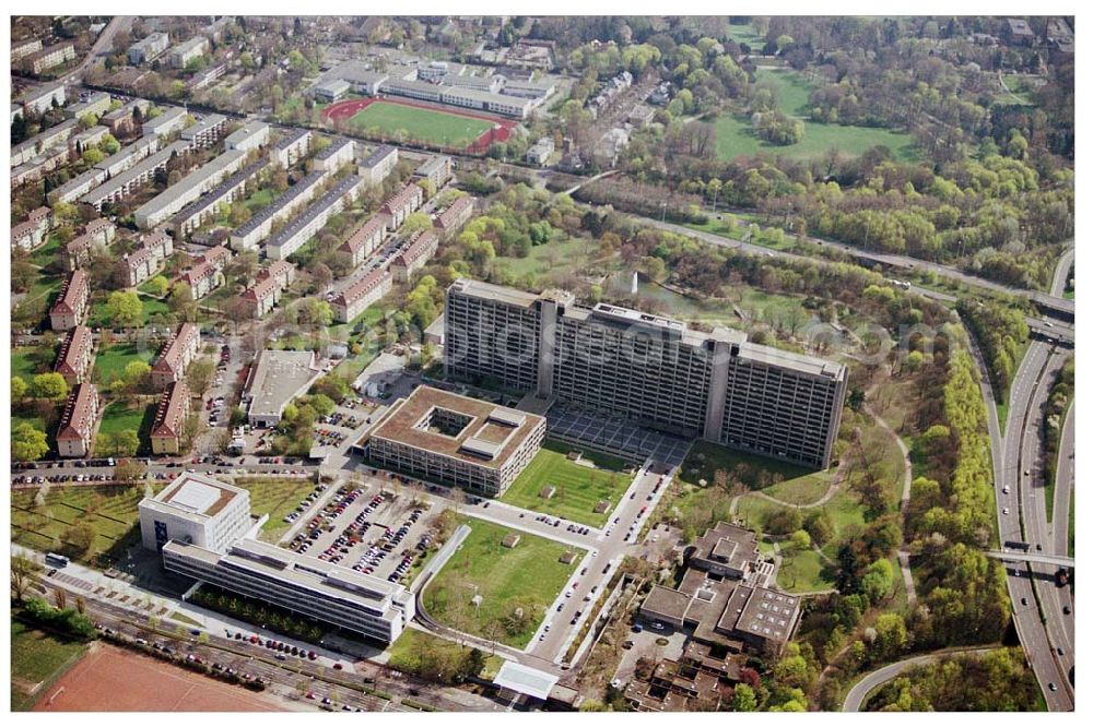 Aerial image FRANKFURT / Main - Hessen - Innenstadt von Frankfurt am Main.