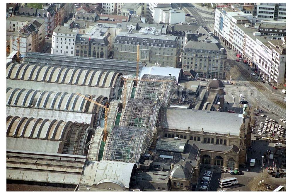 FRANKFURT / Main - Hessen from the bird's eye view: Innenstadt von Frankfurt am Main.