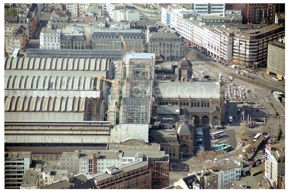 FRANKFURT / Main - Hessen from the bird's eye view: Innenstadt von Frankfurt am Main.