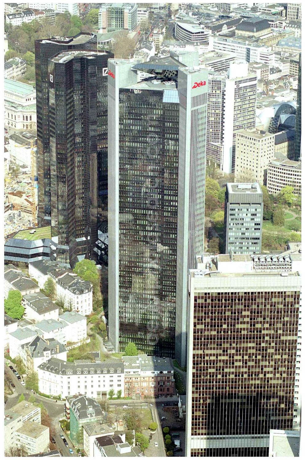 FRANKFURT / Main - Hessen from the bird's eye view: Innenstadt von Frankfurt am Main.