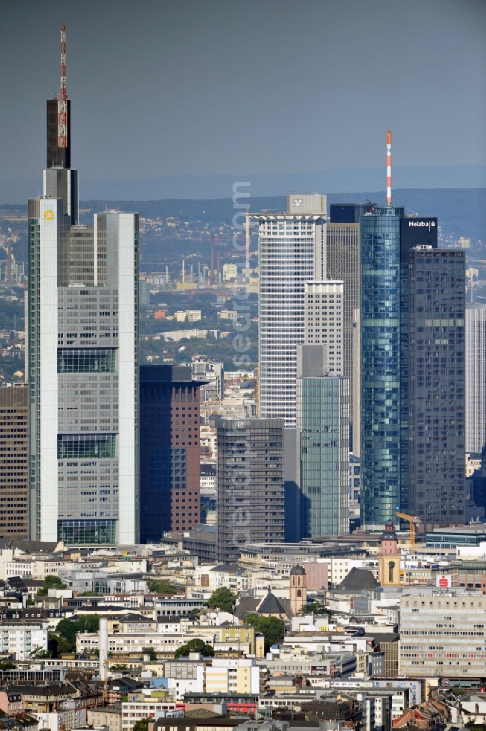 Frankfurt am Main from the bird's eye view: View of the city of Frankfurt / Main in the state of Hesse