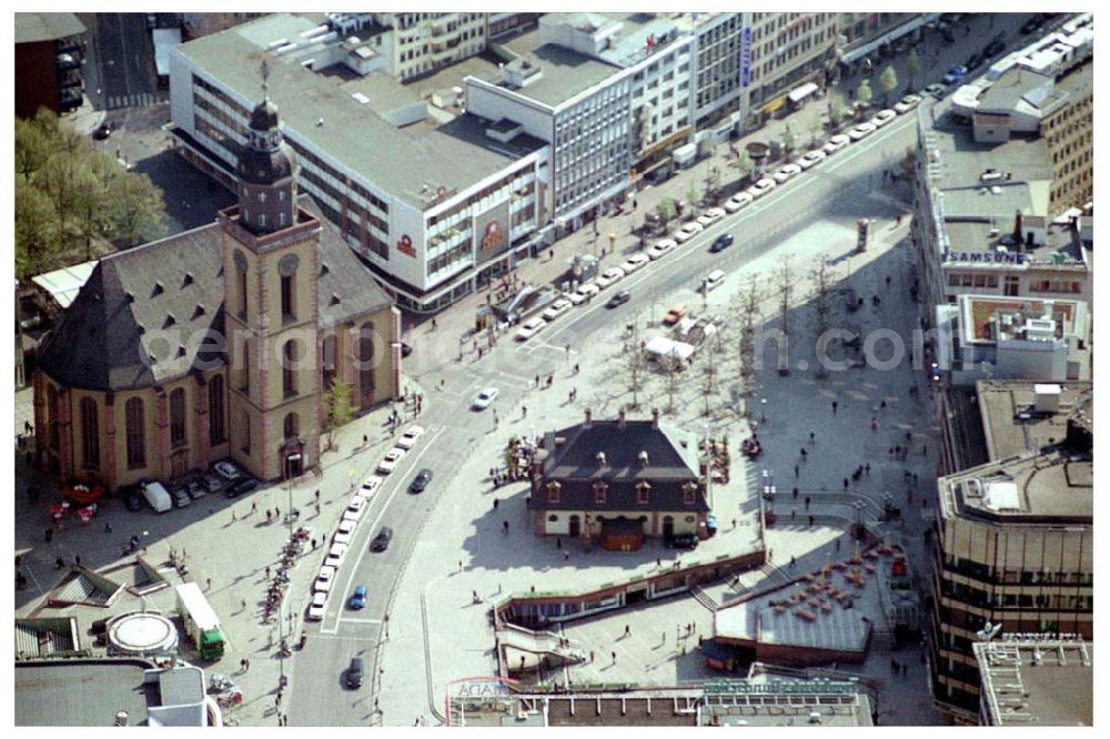 FRANKFURT / Main - Hessen from above - Innenstadt von Frankfurt am Main. Katharinenkirche mit der Hauptwache.