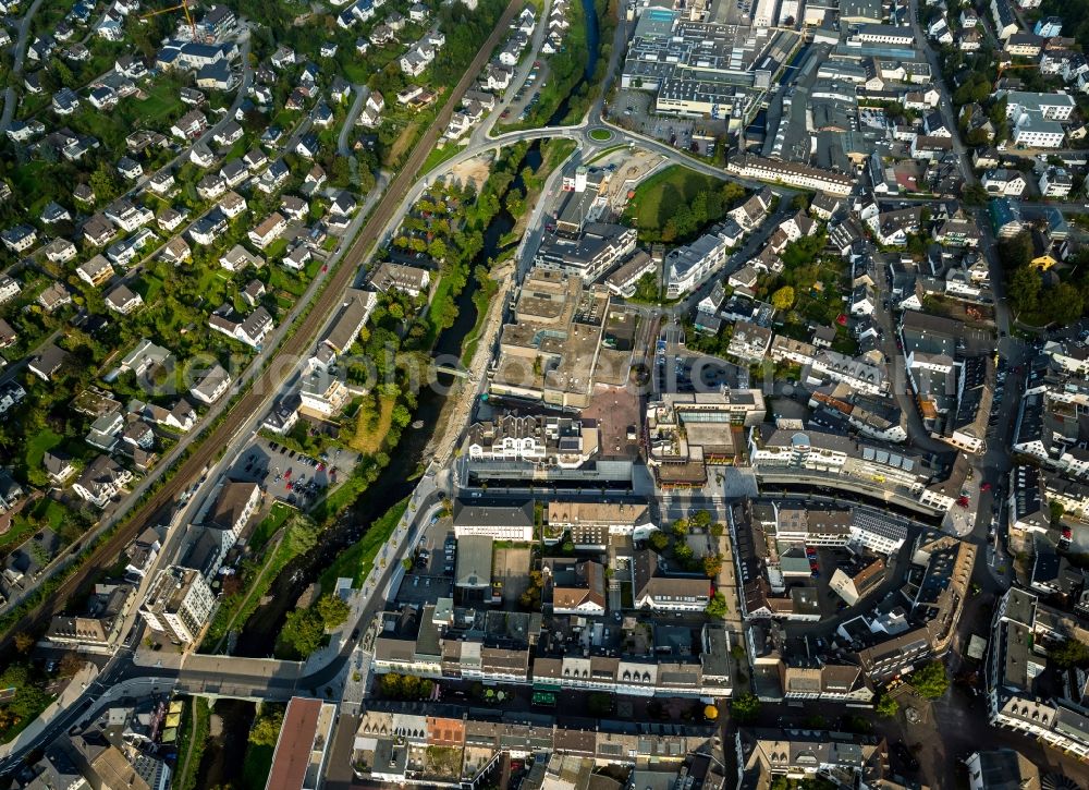 Meschede from above - View of the city of Meschede in the state North Rhine-Westphalia