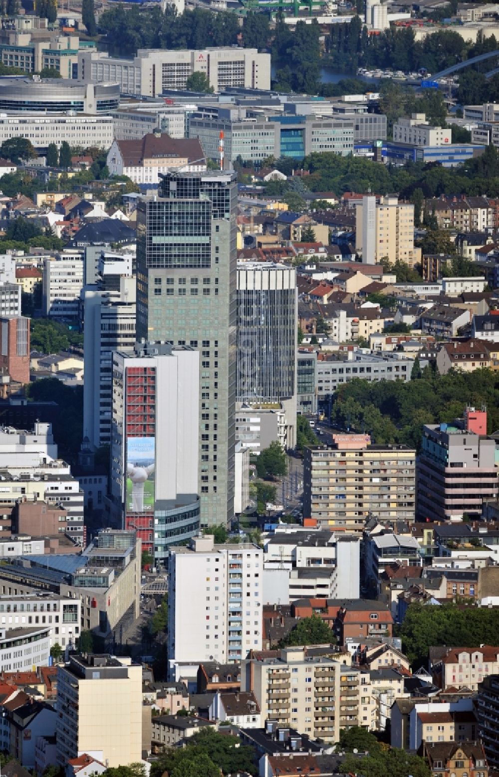 Aerial image Offenbach - View of the city of Offenbach in the state of Hesse