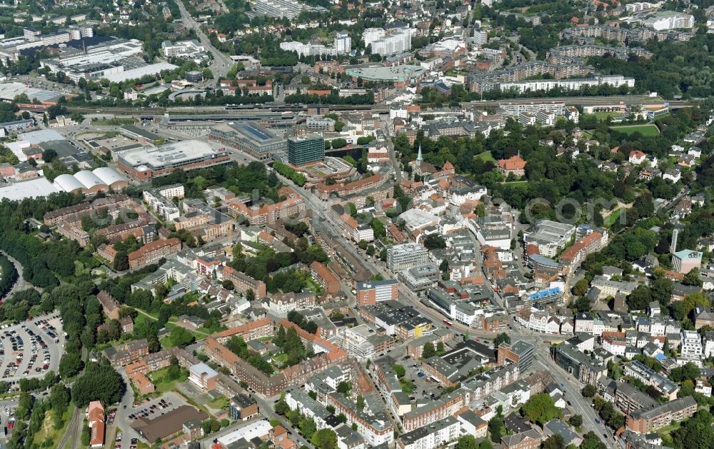 Aerial photograph Hamburg - Cityscape of the district in the district Bergedorf in Hamburg, Germany