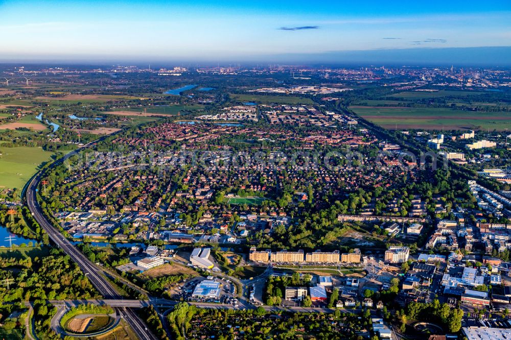 Hamburg from above - Cityscape of the district in the district Bergedorf in Hamburg, Germany