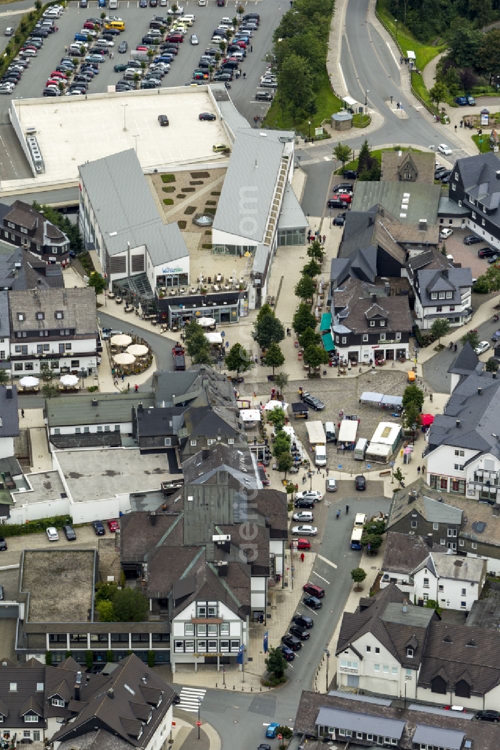 Aerial photograph Winterberg - View at theity of Winterberg in the Upper Sauerland the federal state of North Rhine-Westphalia