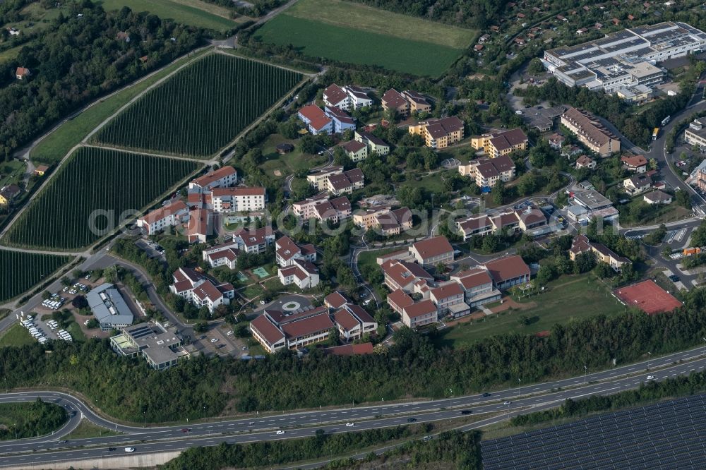 Würzburg from the bird's eye view: Cityscape of the district in the district Lengfeld in Wuerzburg in the state Bavaria, Germany