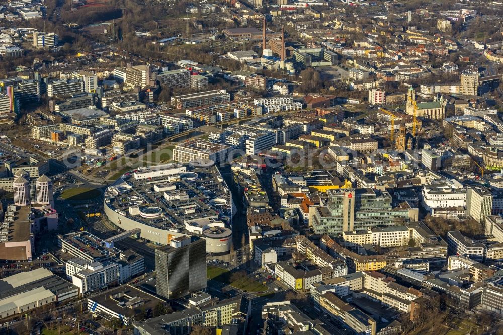 Aerial image Essen - Inner-city center in Essen in North Rhine-Westphalia