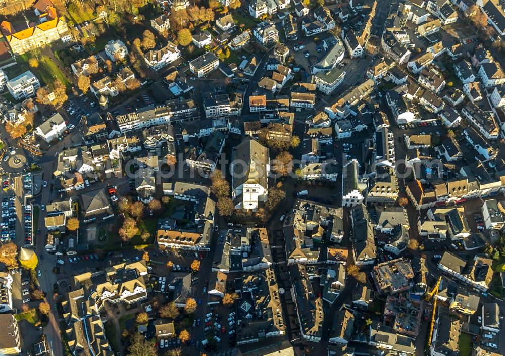 Aerial photograph Attendorn - Down town area in Attendorn in the state North Rhine-Westphalia, Germany