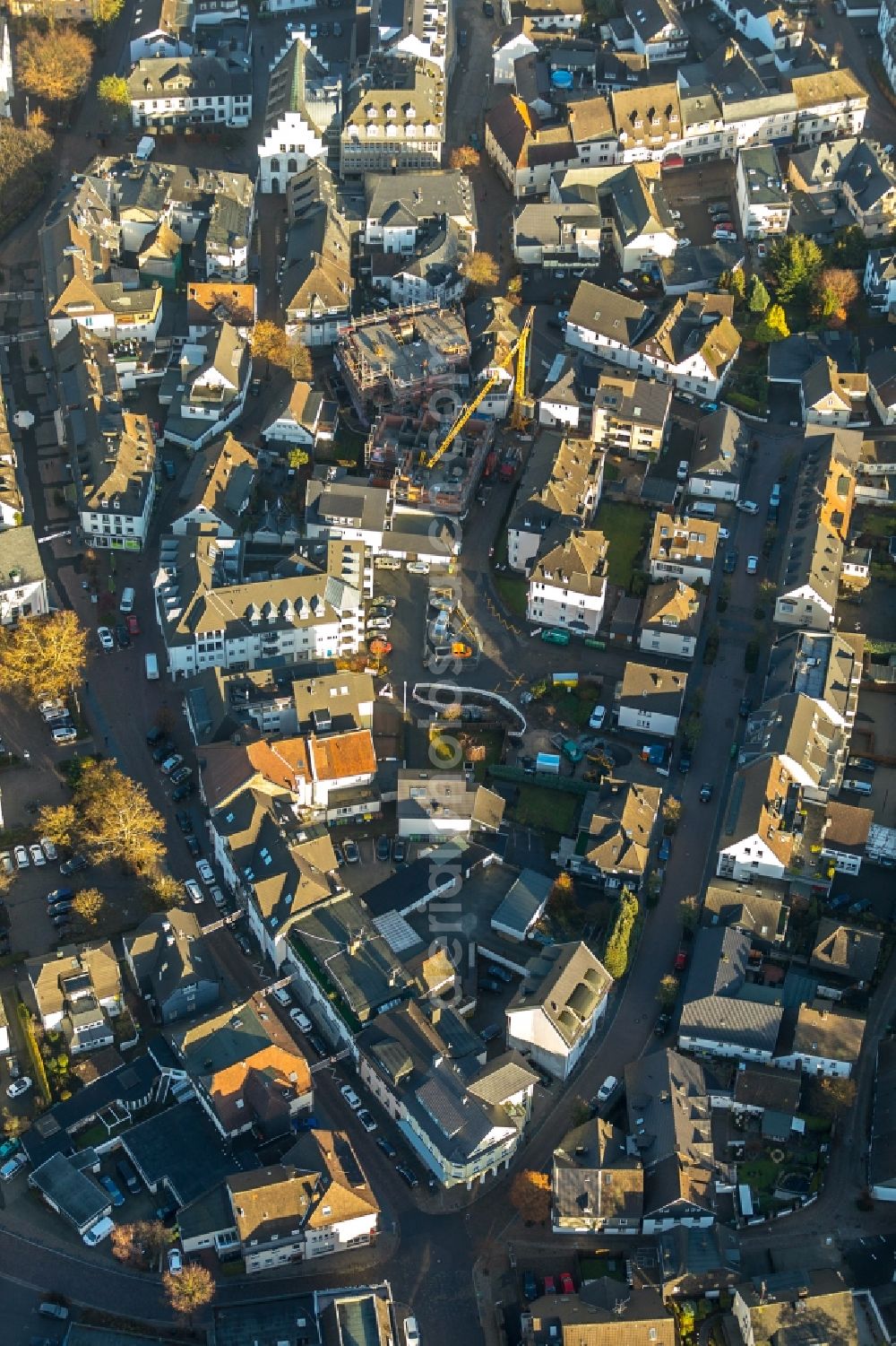 Attendorn from above - Down town area in Attendorn in the state North Rhine-Westphalia, Germany