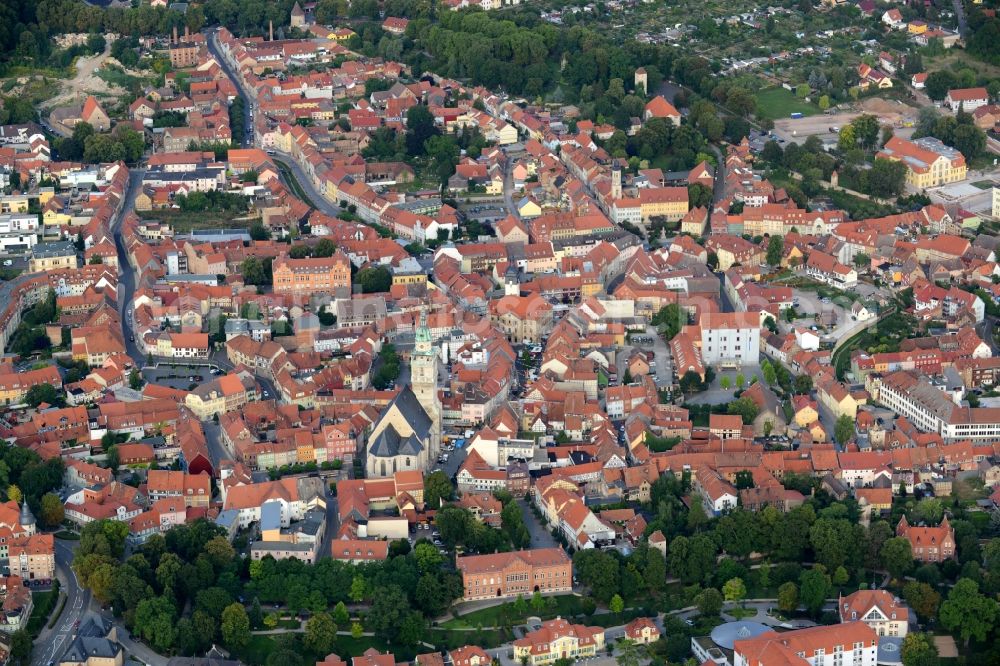 Bad Langensalza from above - Downtown are in Bad Langensalza in the state Thuringia