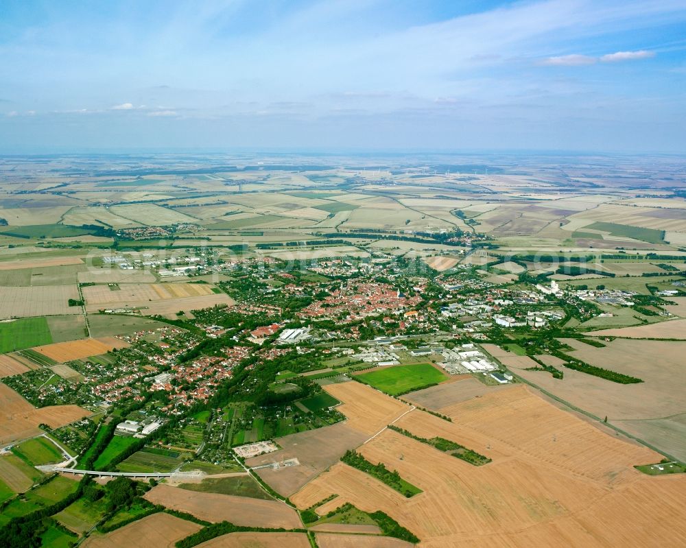 Aerial image Bad Langensalza - The city center in the downtown area in Bad Langensalza in the state Thuringia, Germany