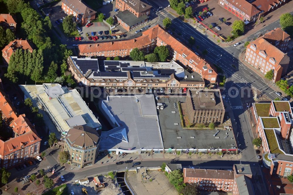 Aerial image Cuxhaven - Shopping center in the downtown area in Cuxhaven in Lower Saxony