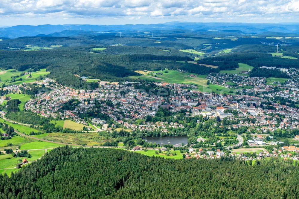 Aerial photograph Sankt Georgen - Down town area Sankt Georgen in Schwarzwald in Sankt Georgen in the state Baden-Wurttemberg, Germany