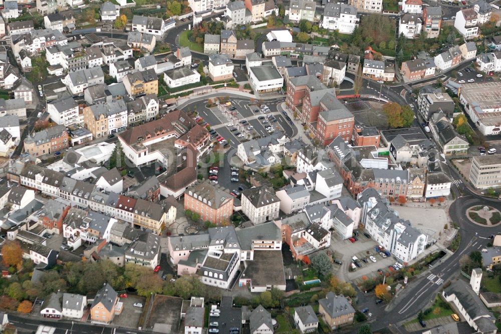 Idar-Oberstein from above - Downtown area in Idar-Oberstein in Rhineland-Palatinate