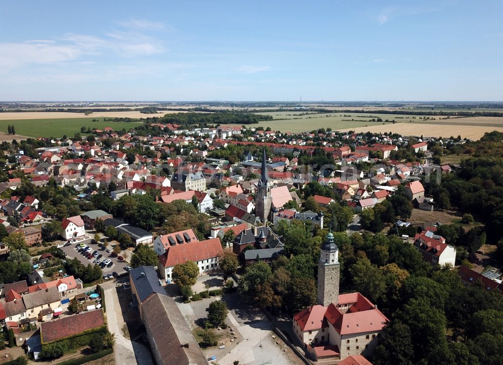 Lützen from the bird's eye view: City view of the city area of in Luetzen in the state Saxony-Anhalt, Germany