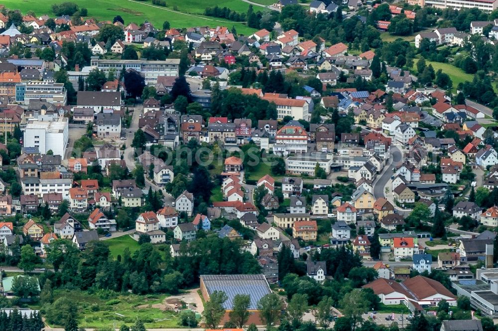 Aerial image Sankt Georgen - Down town area in Sankt Georgen in the state Baden-Wurttemberg, Germany