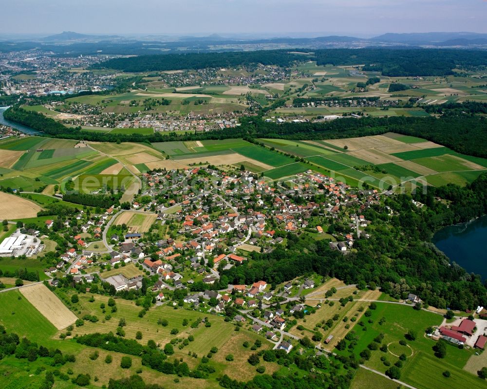 Aerial photograph Altenburg - City view from the downtown area with the outskirts with adjacent agricultural fields in Altenburg in the state Baden-Wuerttemberg, Germany