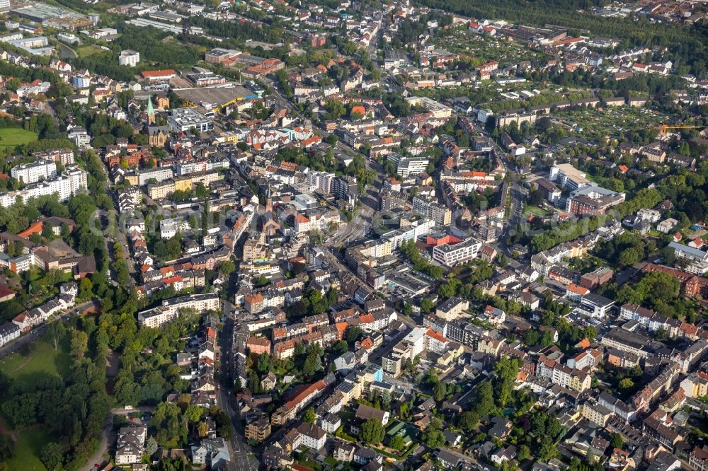 Wattenscheid from above - Down town area in Wattenscheid in the state North Rhine-Westphalia, Germany