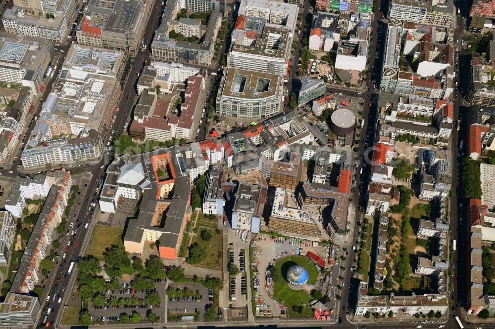 Aerial image Berlin - Construction site to build a new multi-family residential complex Charlie Livin of Trockland Management GmbH along the Zimmerstrasse and Mauerstrasse in the district Mitte in Berlin, Germany