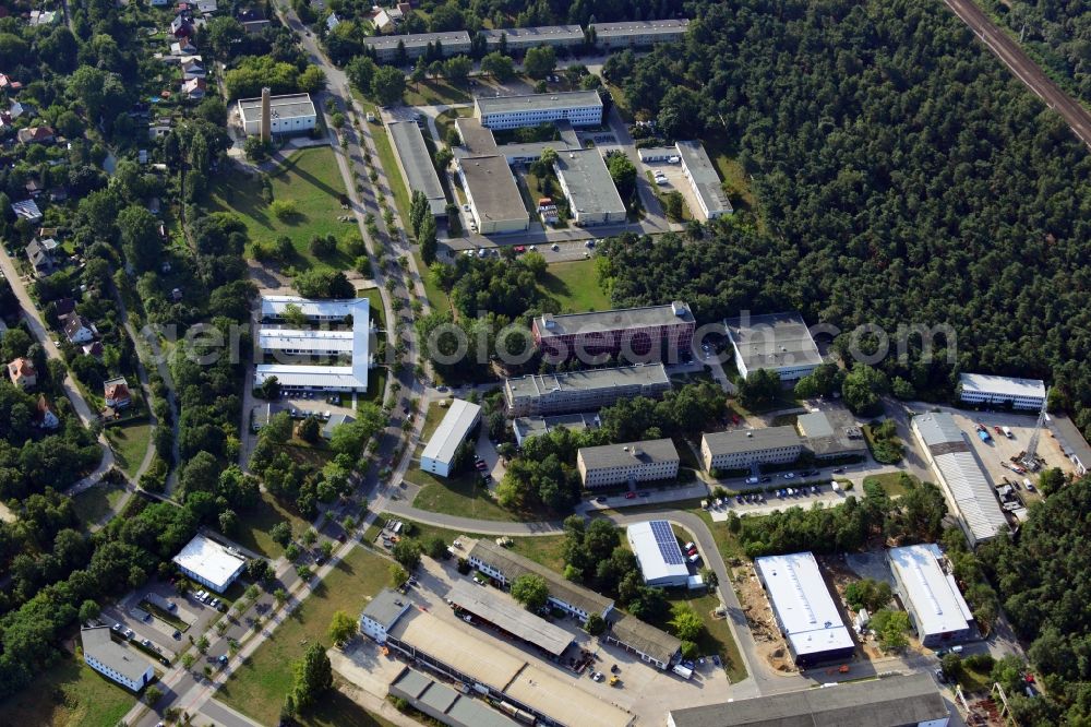 Berlin from above - Commercial area Wuhlheide Innovation Park in Berlin-Koepenick