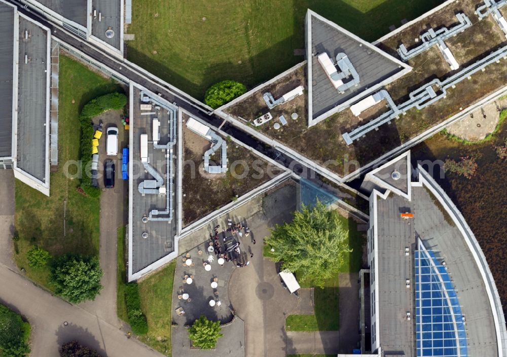 Aerial image Gladbeck - View of the innovation centre Wiesenbusch in Gladbeck in the state North Rhine-Westphalia. This innovation centre is a modern office- and production property