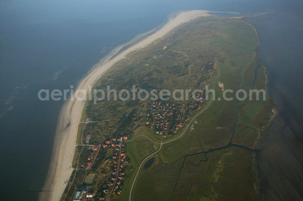 Baltrum from the bird's eye view: Blick auf die Nordseeinsel Baltrum. North Sea Island Baltrum.