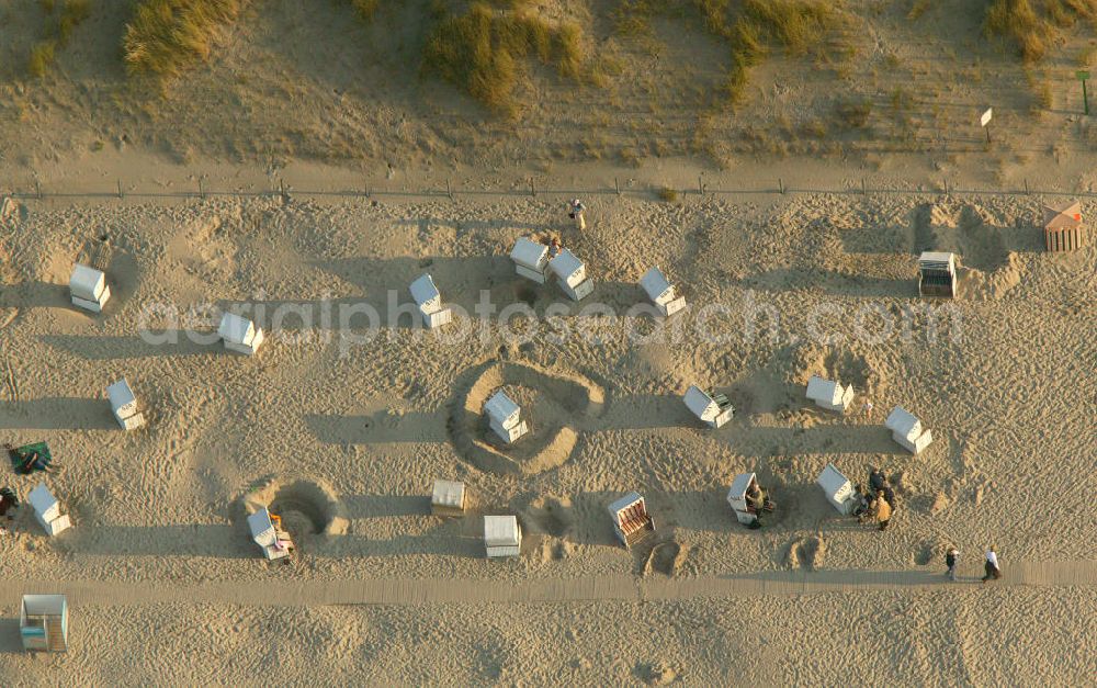 Baltrum from above - Blick auf den Strand der Nordseeinsel Baltrum. North Sea Island Baltrum.