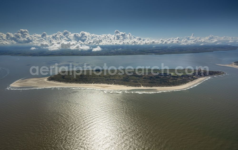 Baltrum from above - Baltrum as part of the East Frisian Islands in the North Sea in Lower Saxony