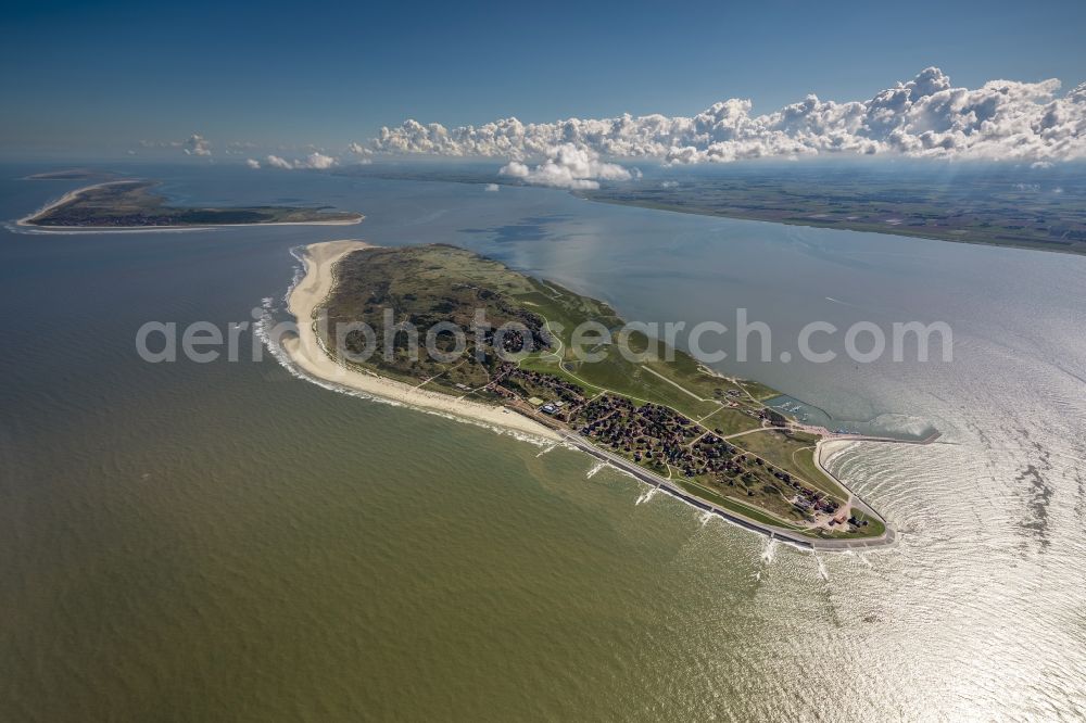 Baltrum from the bird's eye view: Baltrum as part of the East Frisian Islands in the North Sea in Lower Saxony