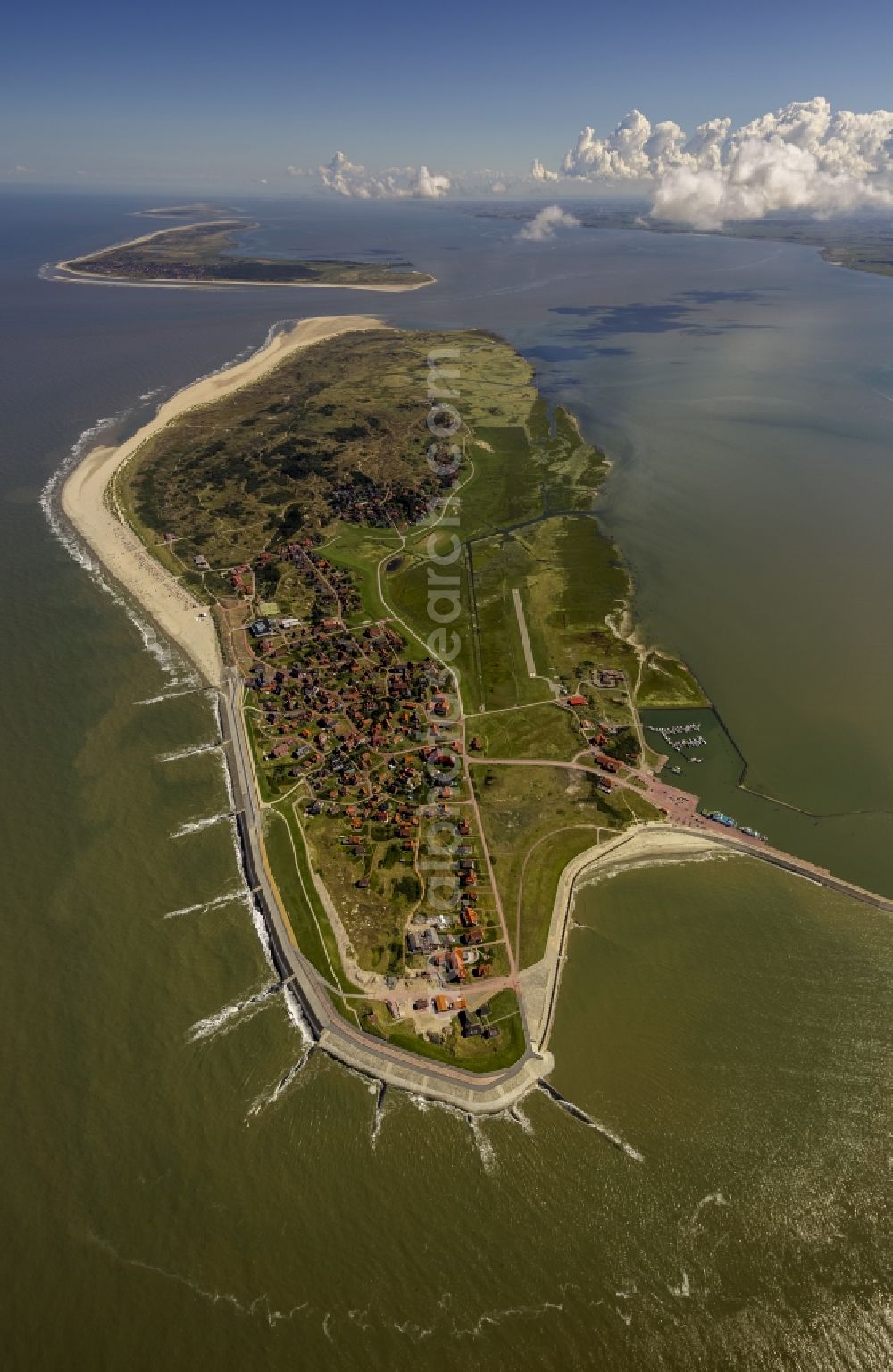 Aerial photograph Baltrum - Baltrum as part of the East Frisian Islands in the North Sea in Lower Saxony