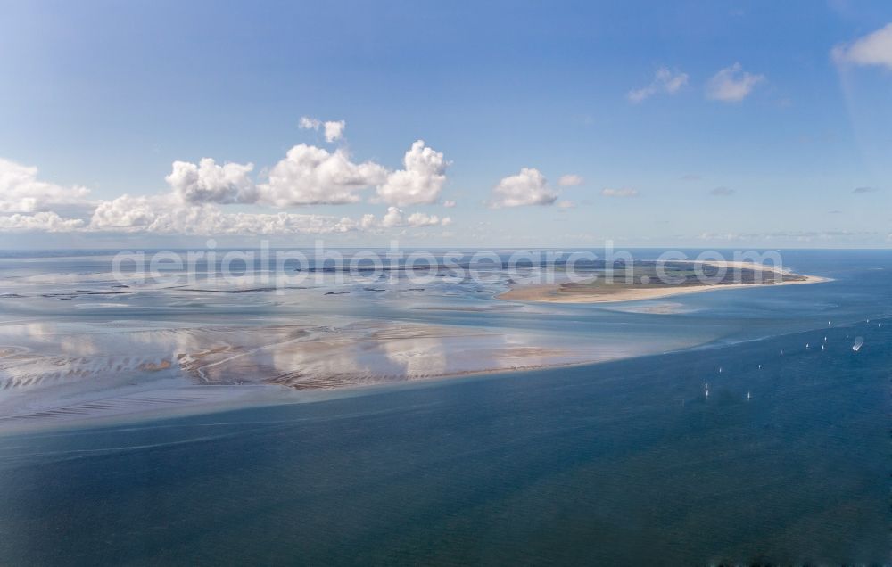 Borkum from above - Island area Borkum with the village center in Borkum in the state Lower Saxony, Germany