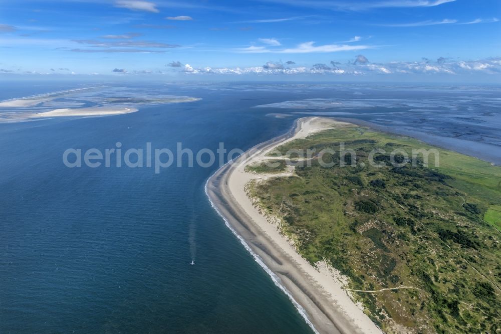 Aerial image Borkum - Island area Borkum with the village center in Borkum in the state Lower Saxony, Germany