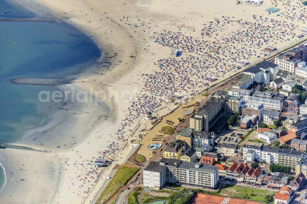 Aerial image Borkum - Island area Borkum with the village center in Borkum in the state Lower Saxony, Germany