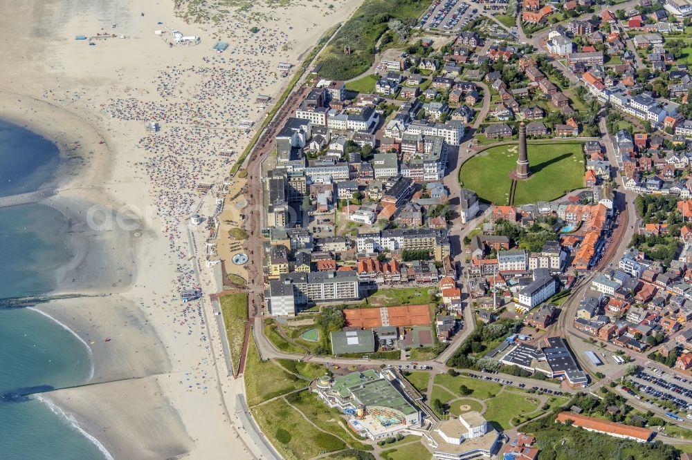 Aerial photograph Borkum - Island area Borkum with the village center in Borkum in the state Lower Saxony, Germany